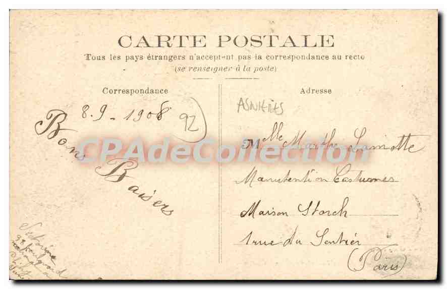 Cimetière des Chiens - Vue Générale — éditeur inconnu, n° de série non visible — Verso