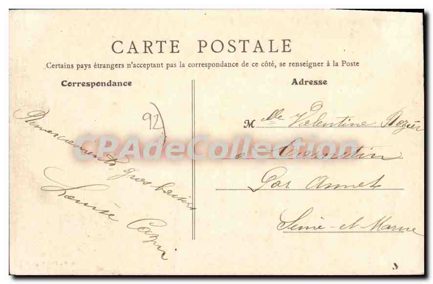 CPA Suresnes La Nouvelle Eglise — Rückseite