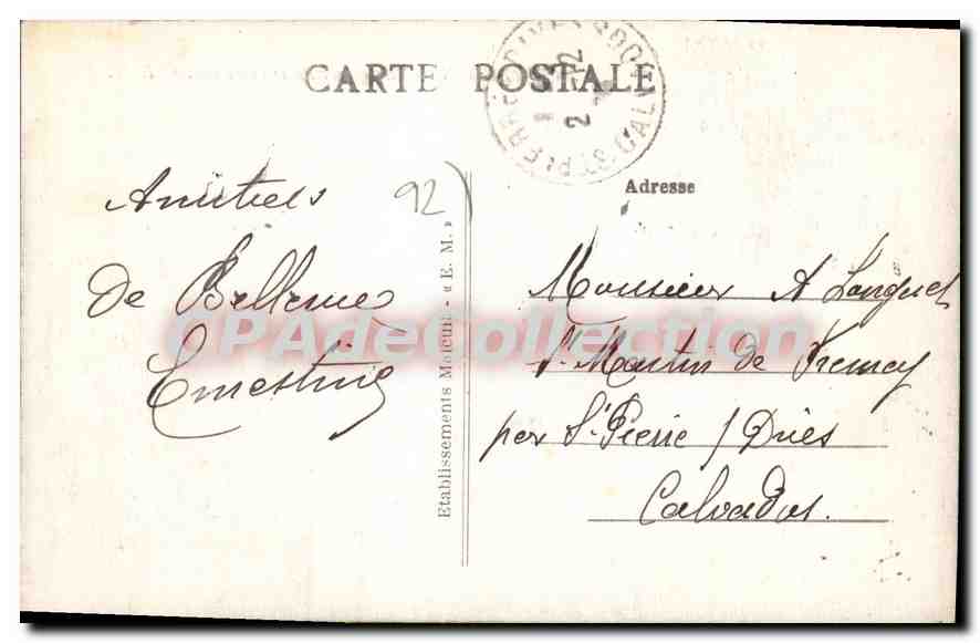 CPA Meudon Vue generale ver la Seine — Rückseite