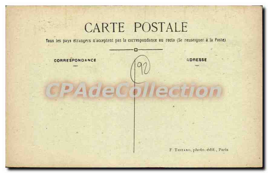 Neuilly-sur-Seine — Statue d'Alfred de Musset — E. M. n°3389 — Reverso