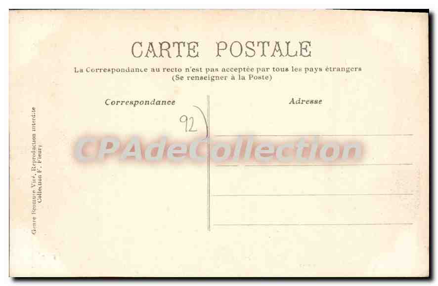 Panorama sur Saint-Cloud, Suresnes, Mont-Valérien — Boucle de la Seine — Sèvres — 27 bis — Verso