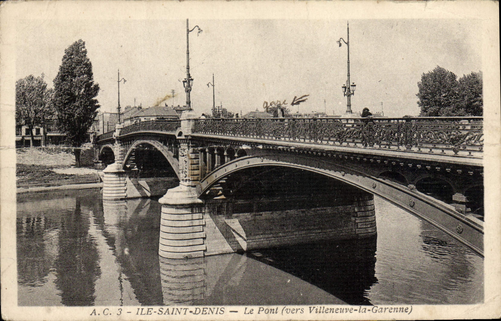 CPA Ile Saint Denis Le Pont (vers Villeneuve la Garenne)