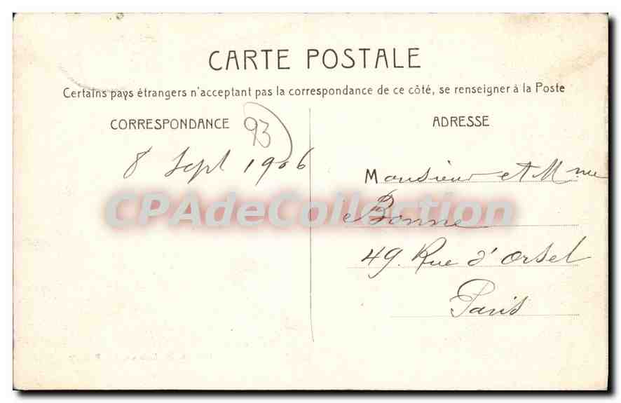 CPA Le Raincy La piece d'eau et l'Eglise — Rückseite