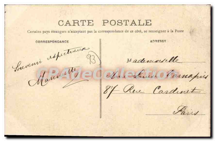 CPA Le Raincy Le Carrefour de la Montagne Savart — Rückseite
