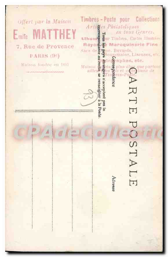 CPA Le Bourget L'Etang — Rückseite