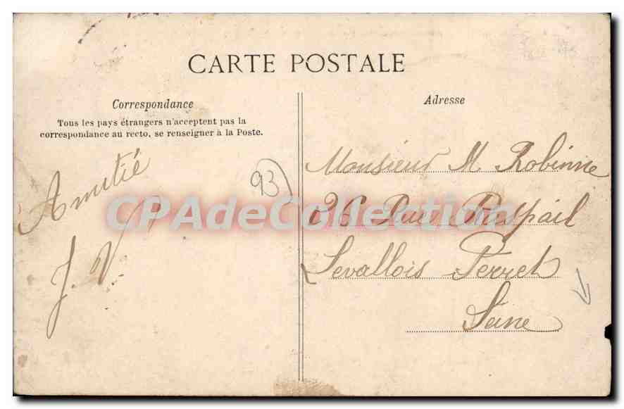 CPA Aubervilliers Poste de Police — Rückseite