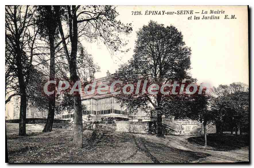 ÉPINAY-sur-SEINE — La Mairie et les Jardins — E.M. n°7128