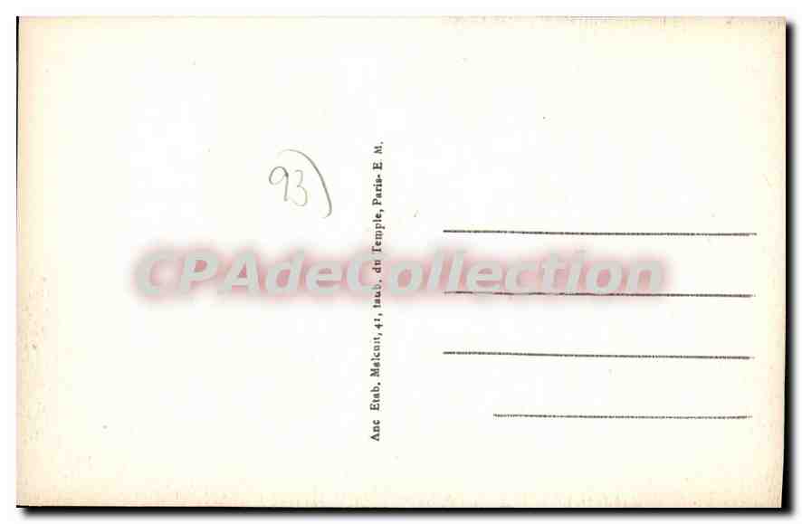 ÉPINAY-sur-SEINE — La Mairie et les Jardins — E.M. n°7128 — Back