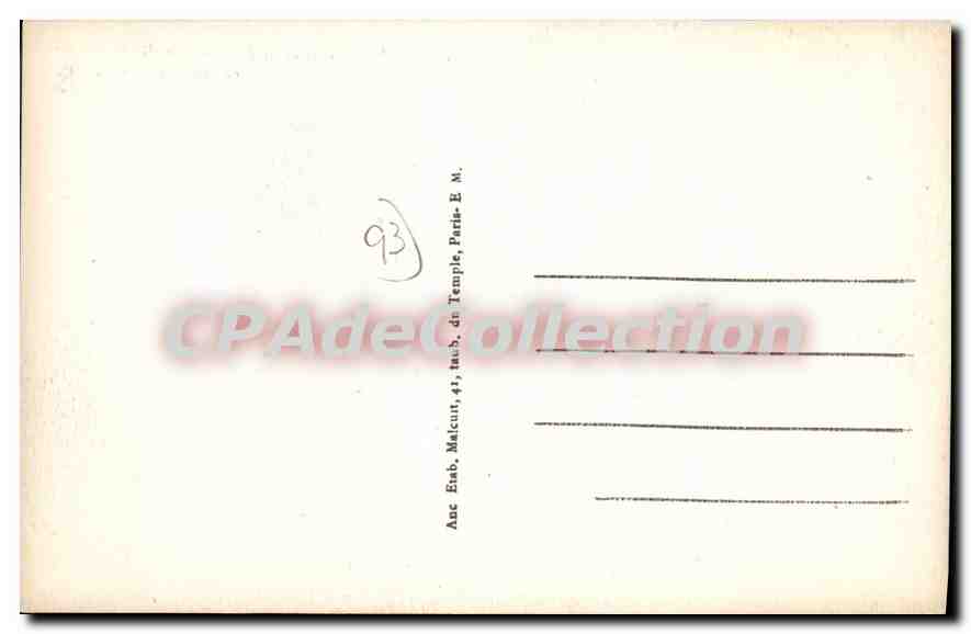 ÉPINAY-sur-SEINE — La Mairie et les Jardins — E.M. n°7128 — Back