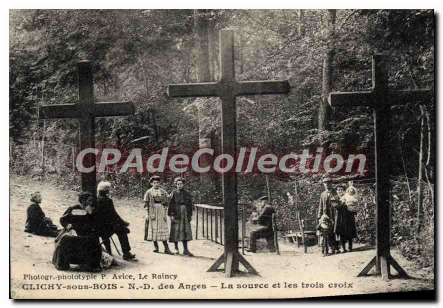 CPA Clichy sous Bois N. D. des Anges La Source et les trois croix