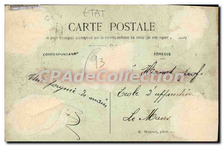 CPA Noisy Le Grand Les Bords de la Mar — Back