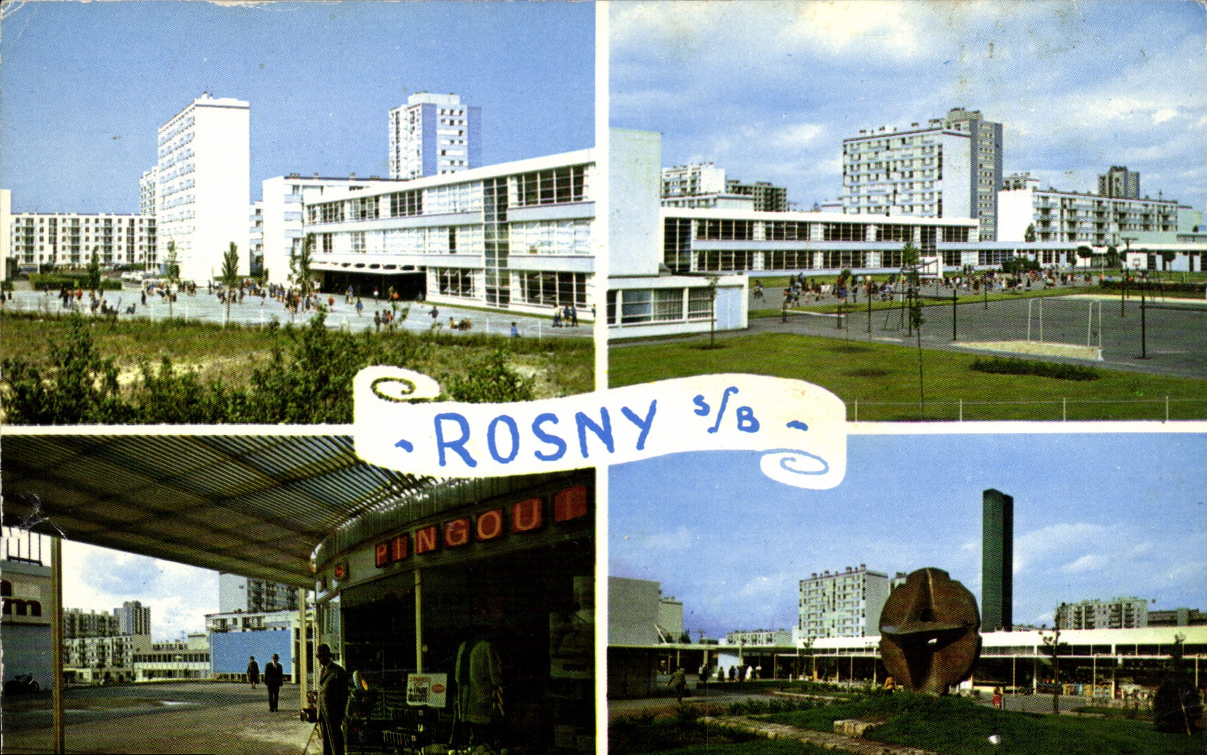 CPSM Rosny s Bois Divers aspects de la ville