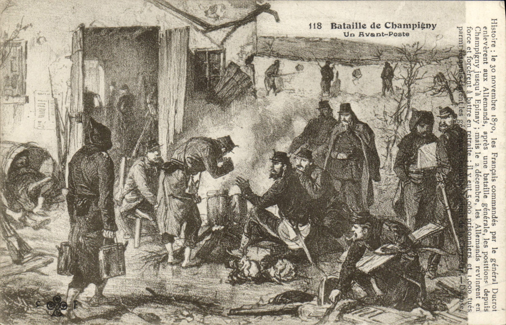 Battle of Champigny — A Forward Post — History — Publisher: Centre Bromure, Viré, Collection F. Fiéry