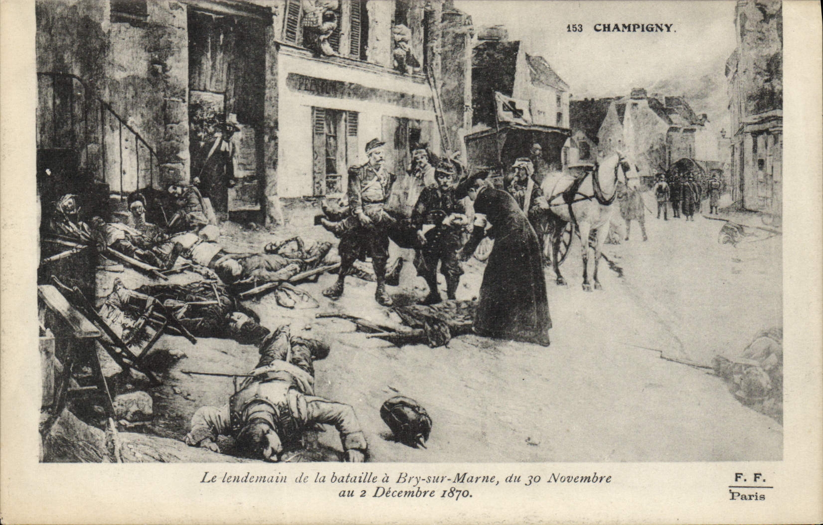 Le lendemain de la bataille à Bry-sur-Marne, du 30 Novembre au 2 Décembre 1870 — Champigny, F.F. Paris, n° 153