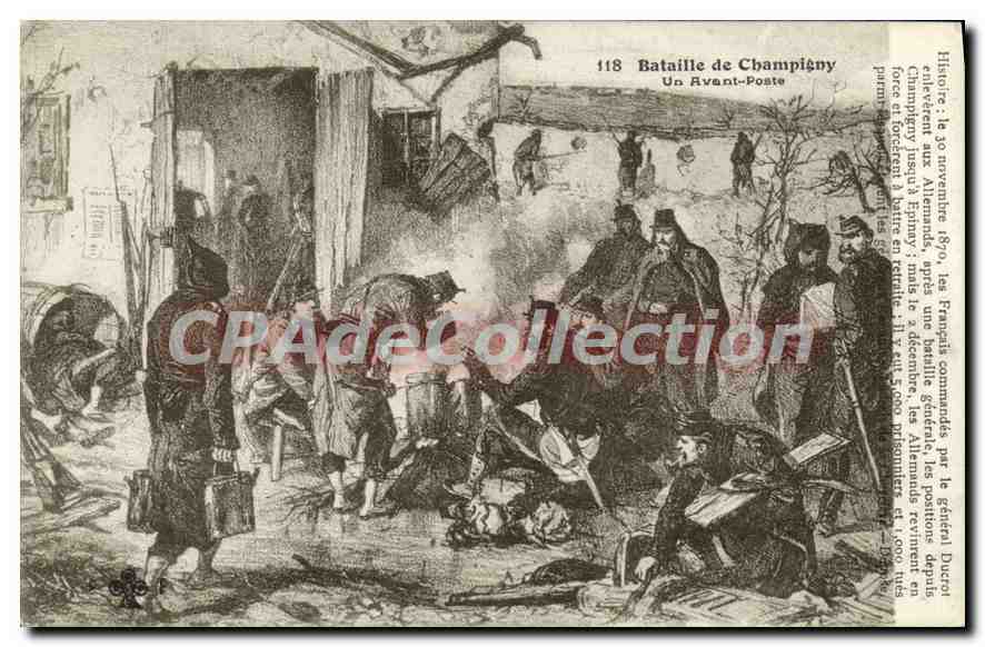 Battle of Champigny — A Forward Post — Publisher F. Fleury, No. 118