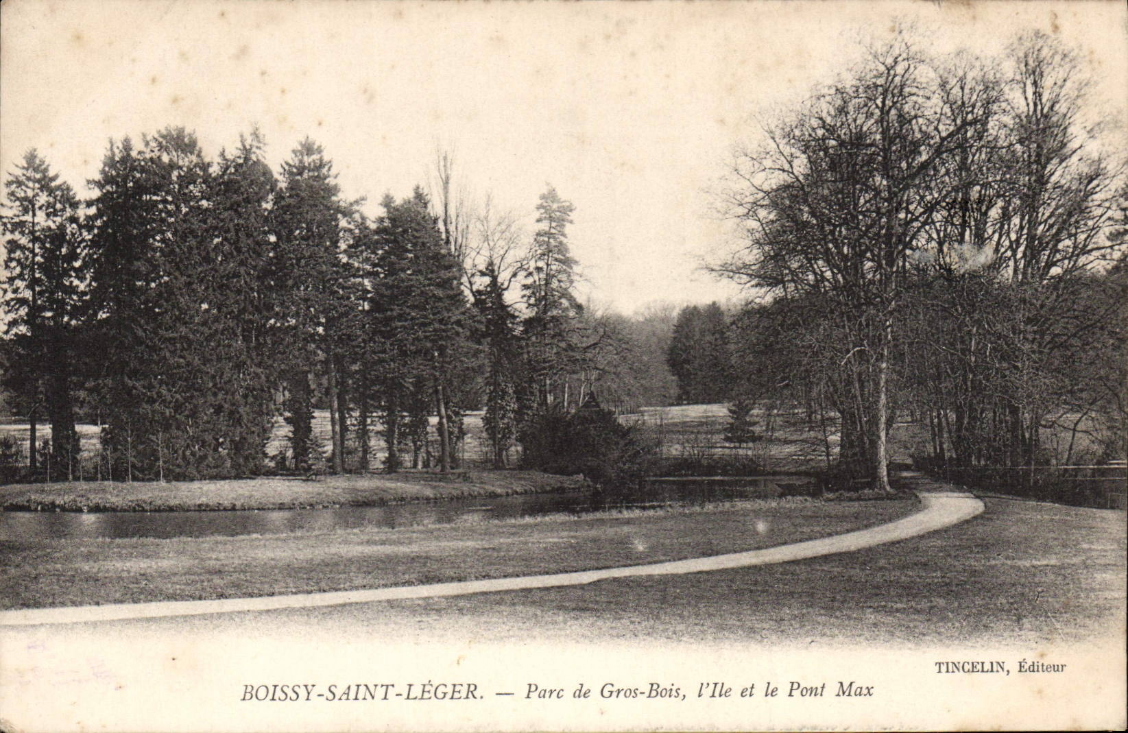 CPA Boissy Saint Leger Parc de Gros Bois l'Ile et le Pont Max