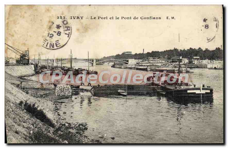 CPA Ivry Le Port et le Pont de Confians