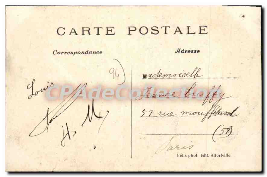 CPA Charentonneau La Marne au Chenat du Moulin Brule — Rückseite
