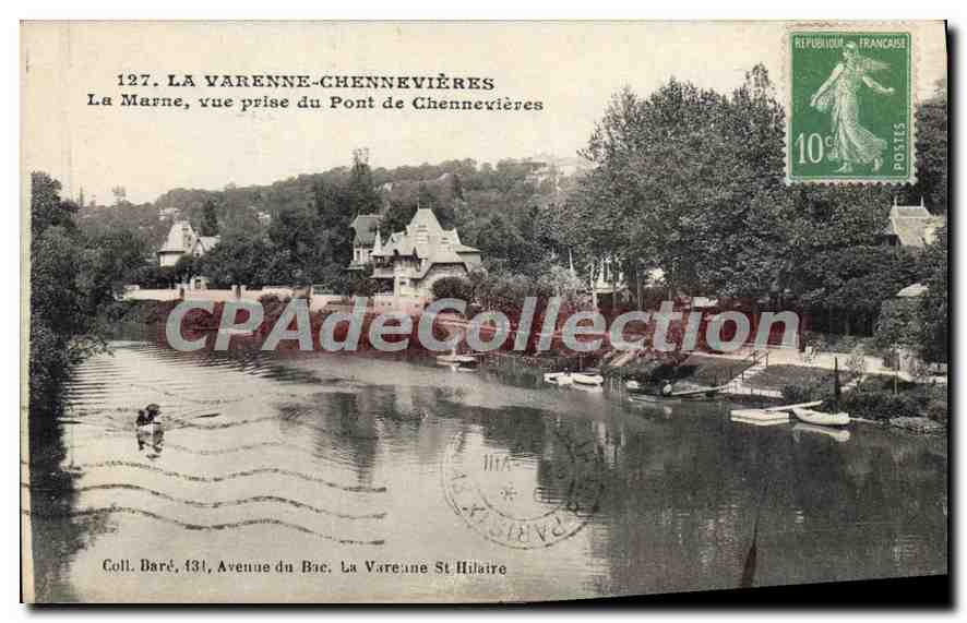 La Varenne-Chennevières — Vue prise du Pont de Chennevières — Coll. Daré, 131, Avenue du Bac