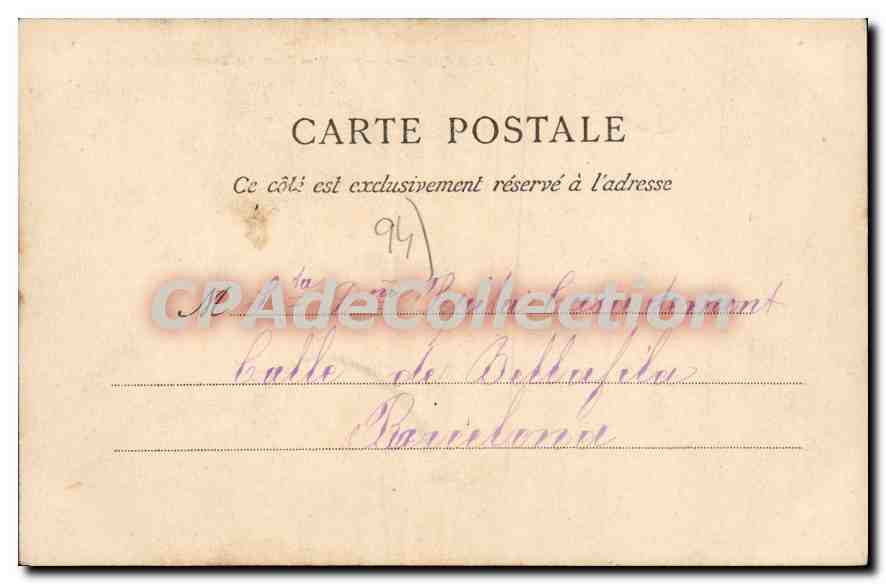 CPA Joinville Le Pont Port du Cercia de la Volle — Rückseite