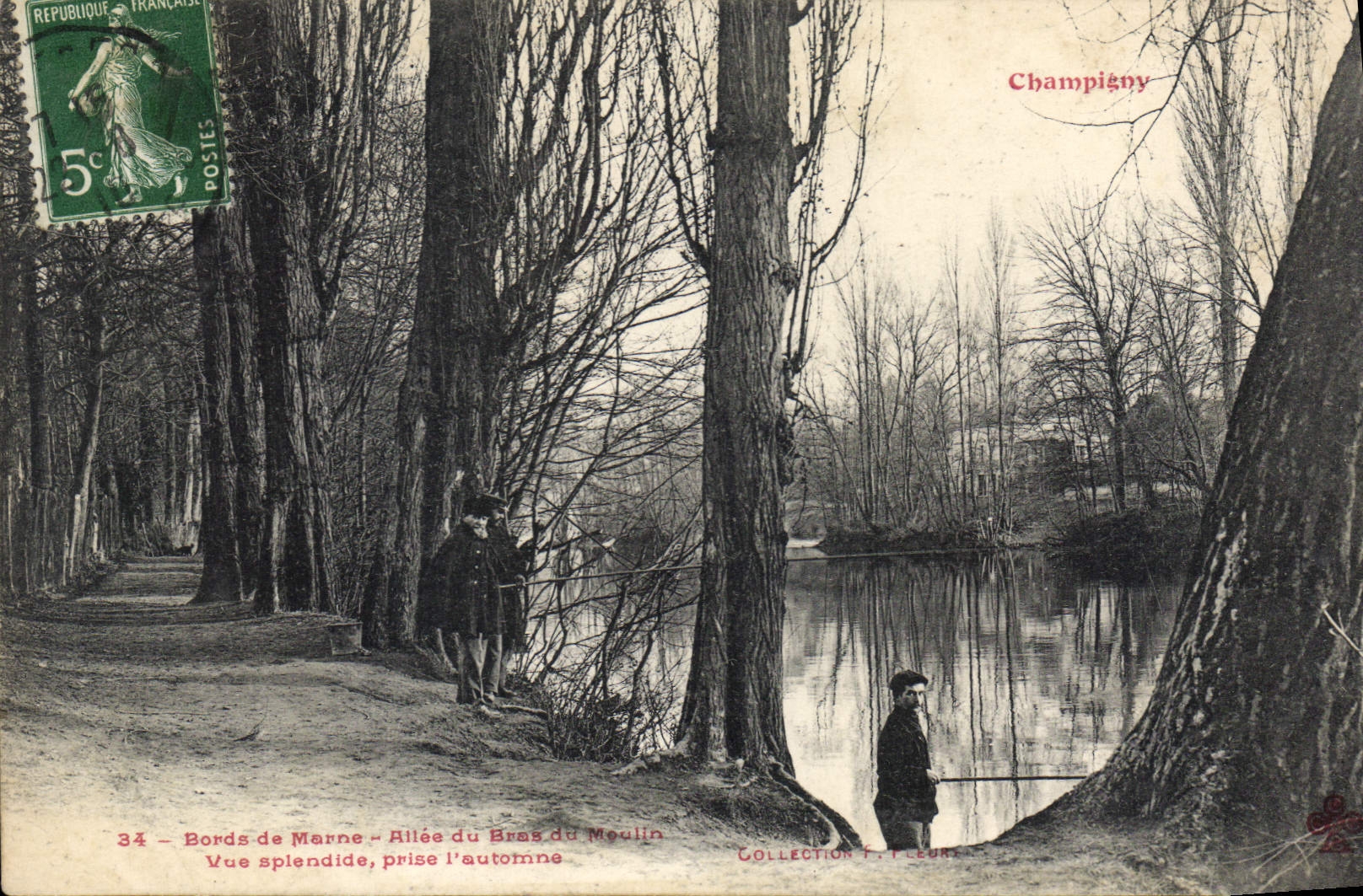 Bords de Marne - Allée du Bras du Moulin — Champigny — Collection F. Léon