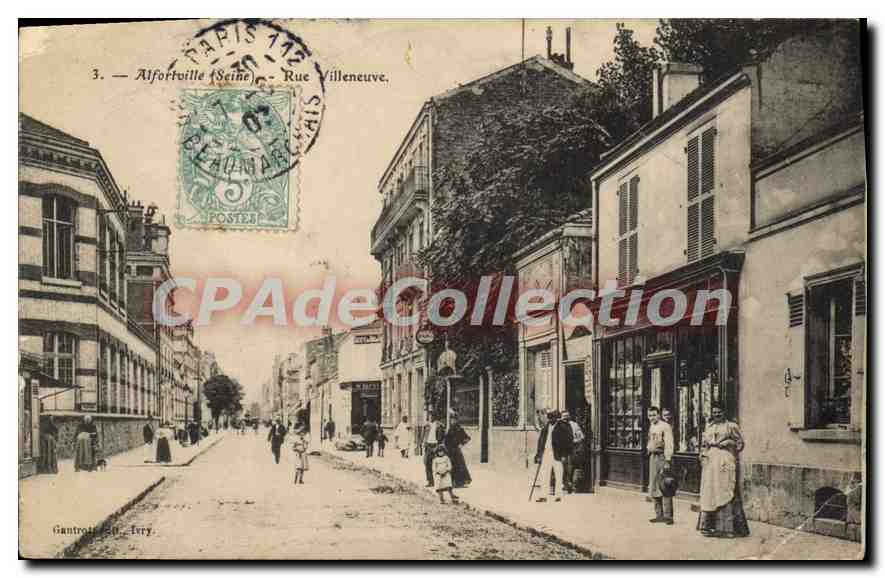CPA Alfortville (Seine) Rue Villeneuve
