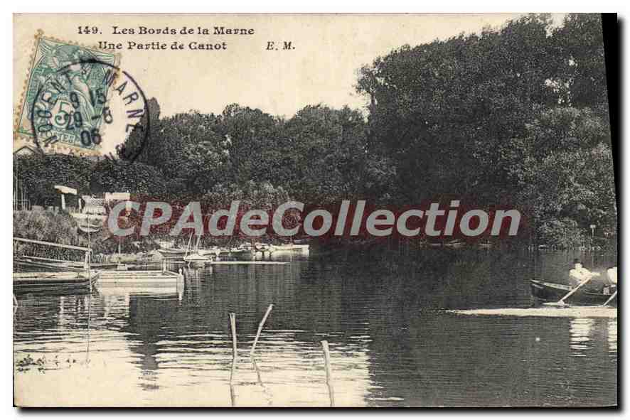 CPA Les Bords de la Marne Une partie de Canot