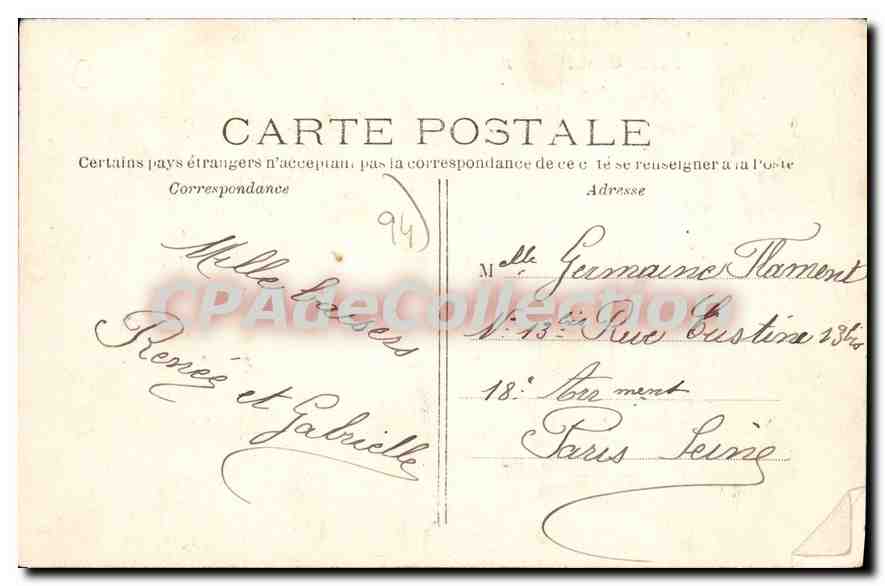 CPA Les Bords de la Marne Une partie de Canot — Back