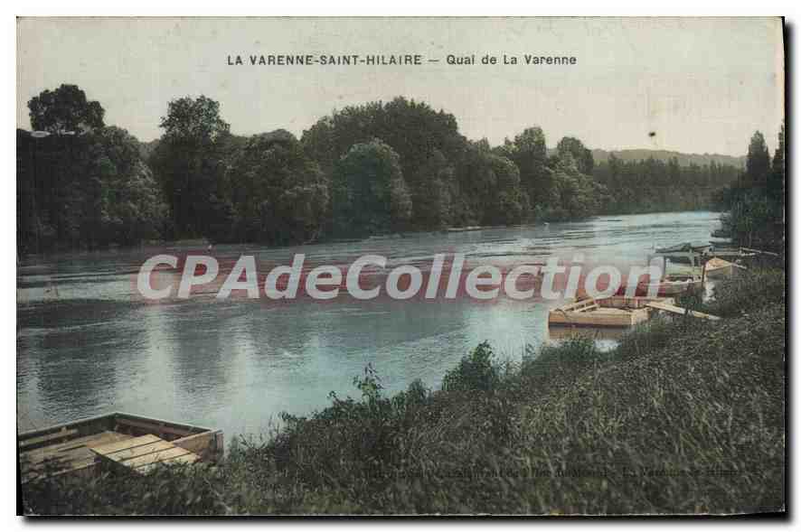 La Varenne-Saint-Hilaire — Quai de La Varenne — Antike Ansichtskarte