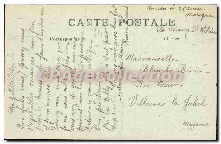 La Varenne-Chennevières (Seine) — Ufer der Marne an der Île d'Amour — L.M. 333 — Rückseite
