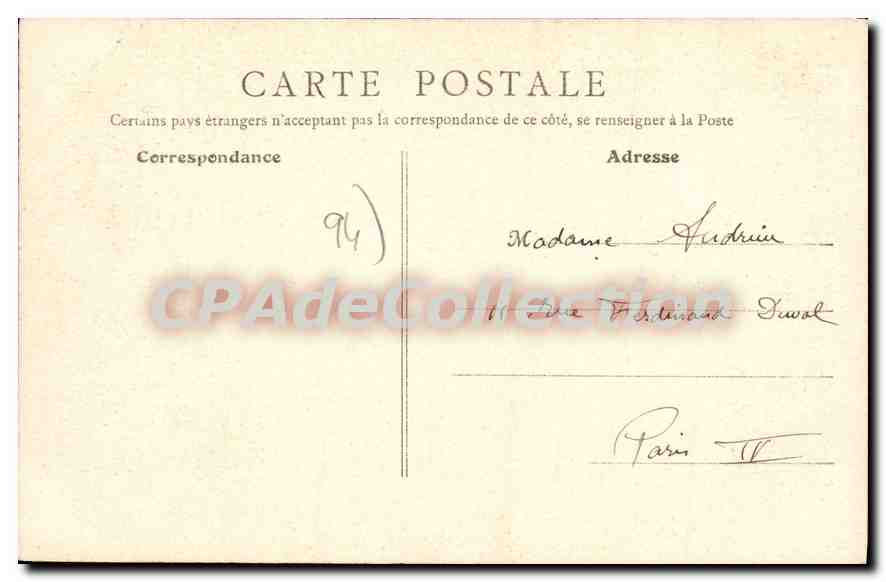 The Tour of Marne — From JOINVILLE to CHAMPIGNY — B. F., Paris, no. 8 — Back