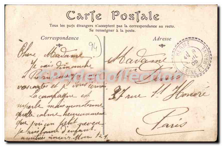 CPA Les Rives de la Marne Joinville le Pont le grand Bras de la M — Back