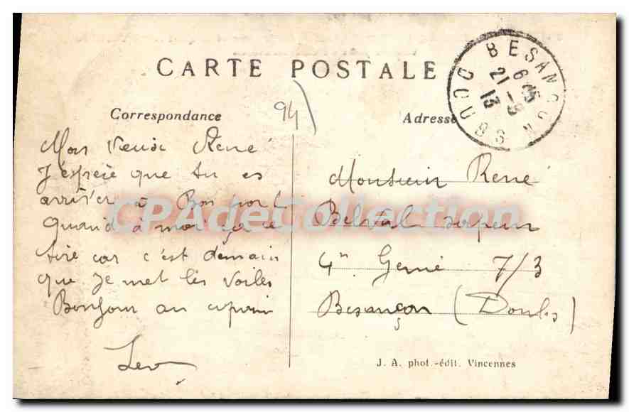 La Varenne-Saint-Hilaire — Die Marne und der Kai von La Varenne vom Chennevières-Brücke aus gesehen — E. Pallard — Rückseite