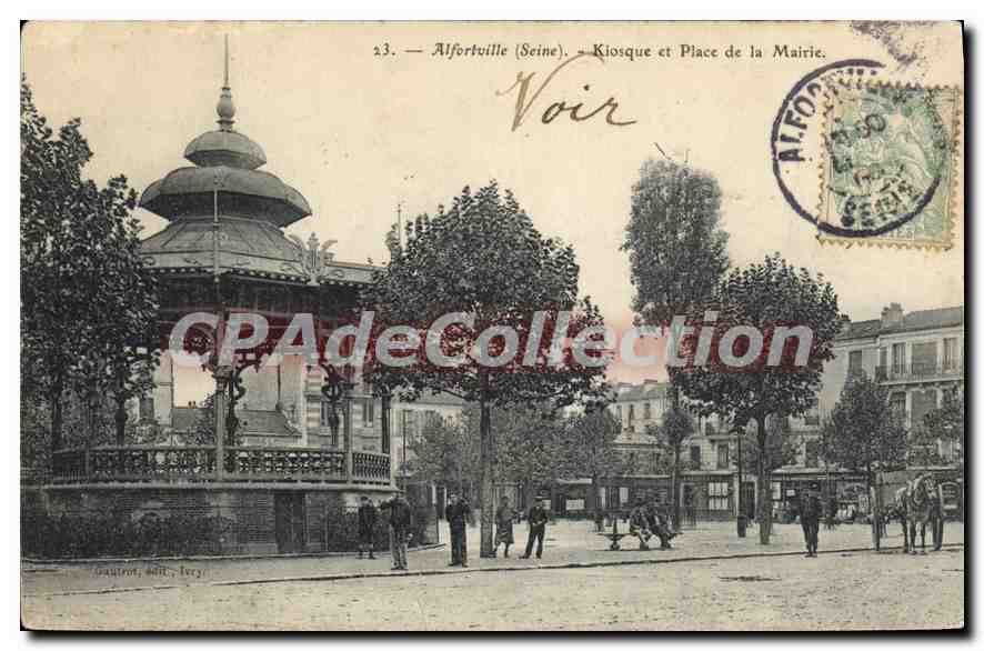 CPA Alfortville Kiosque et Place de la Mairie