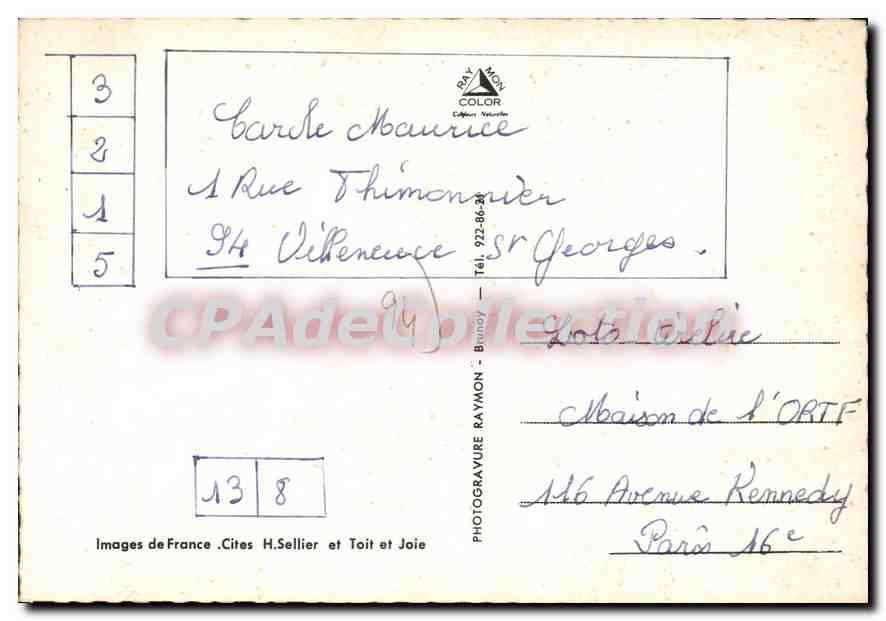 Villeneuve-Saint-Georges — Viertel und Wahrzeichen — Raymon Color — Rückseite