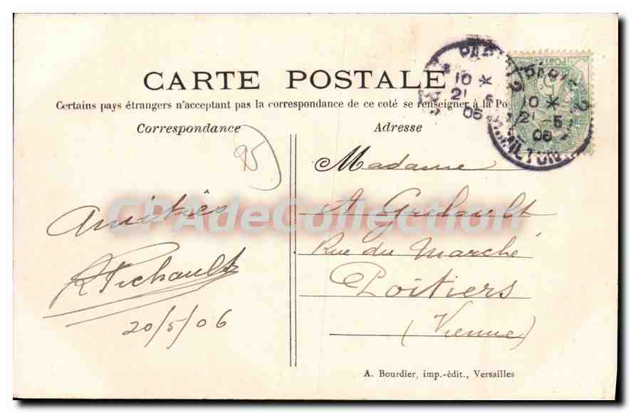 CPA Meriel Le Quai en amont du Pont et Stars — Rückseite