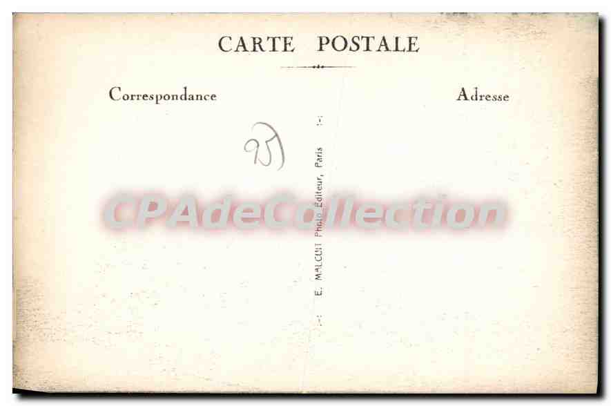 Montmorency - La Oficina de Correos y la Avenue Emile — E. M. — n° 739 — Reverso