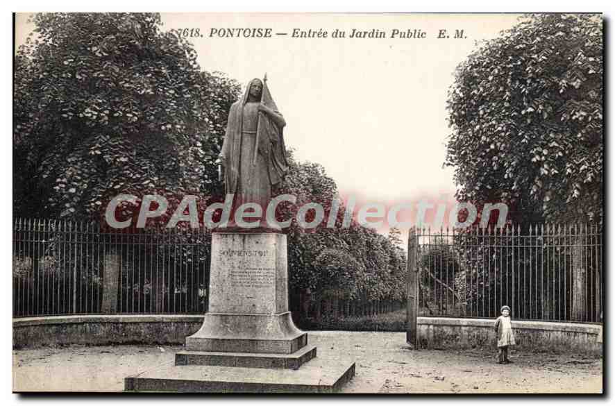 CPA Pontoise Entree du Jardin Public