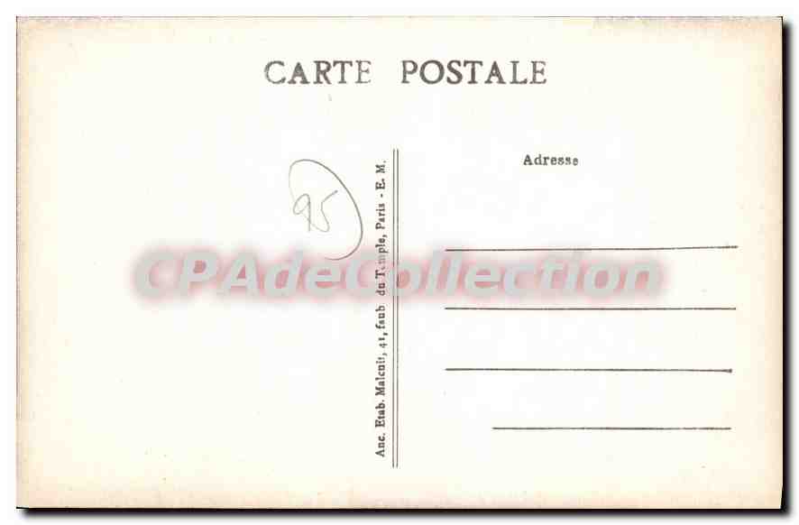 CPA Pontoise Entree du Jardin Public — Back