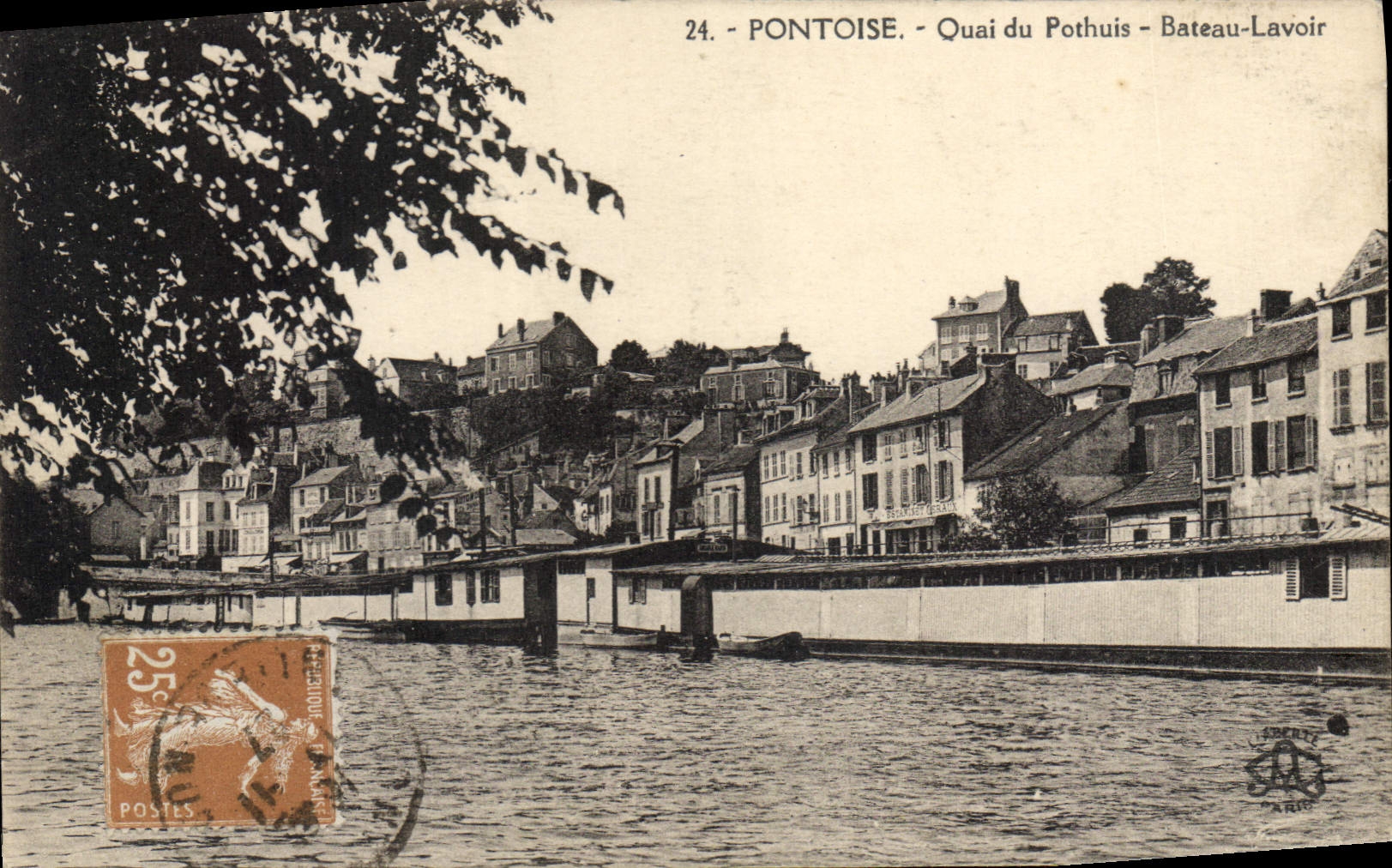 Pontoise - Quai du Pothuis - Bateau-Lavoir