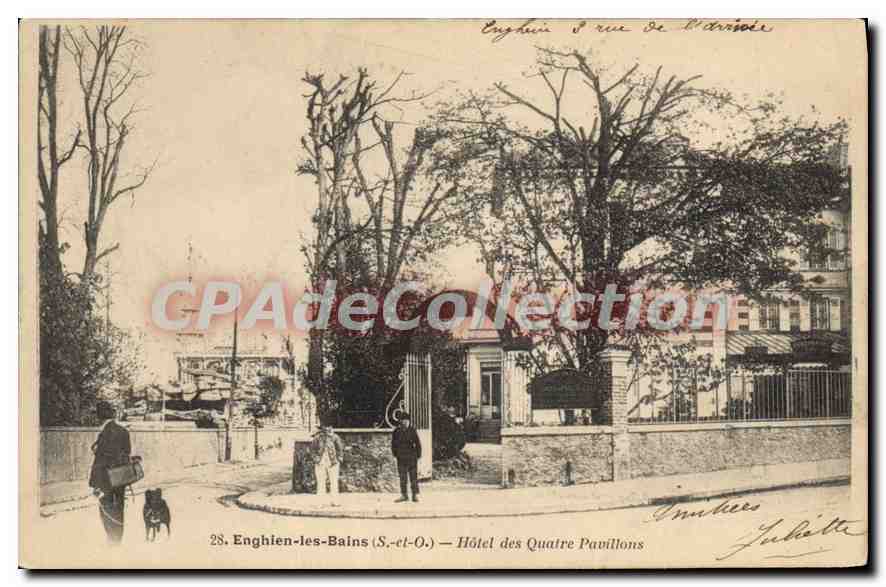Enghien-les-Bains (S.-et-O.) — Hôtel des Quatre Pavillons — Imprimeur Jubiétte