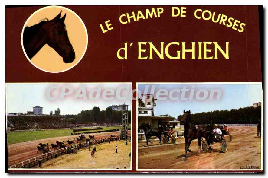 CPSM Enghien les Bain Le champ de Courses