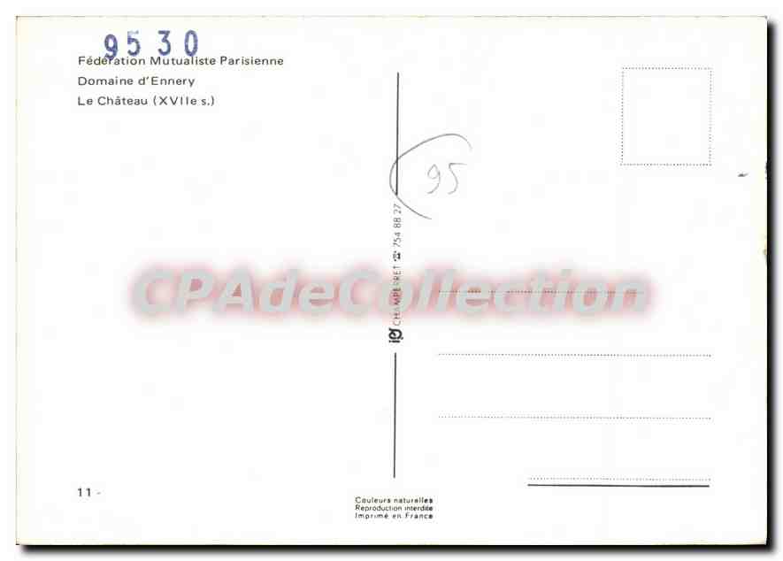 CPSM Domain d'Ennery Le Chateau (XVII s) — Rückseite