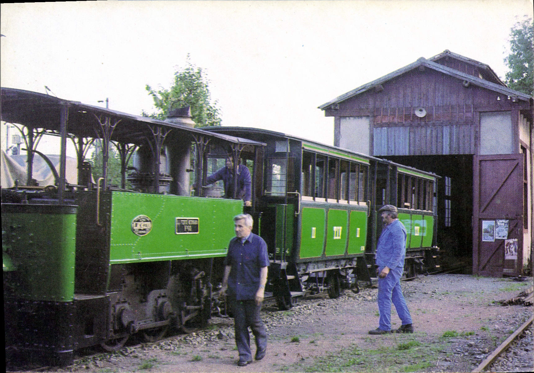 CPSM Musee des Transports de la Vallee du Sausseron gare de Valmondois locomotive train