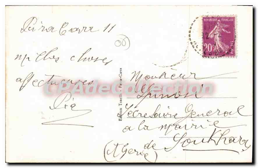 CPA Peira Cava Les Casernes — Verso