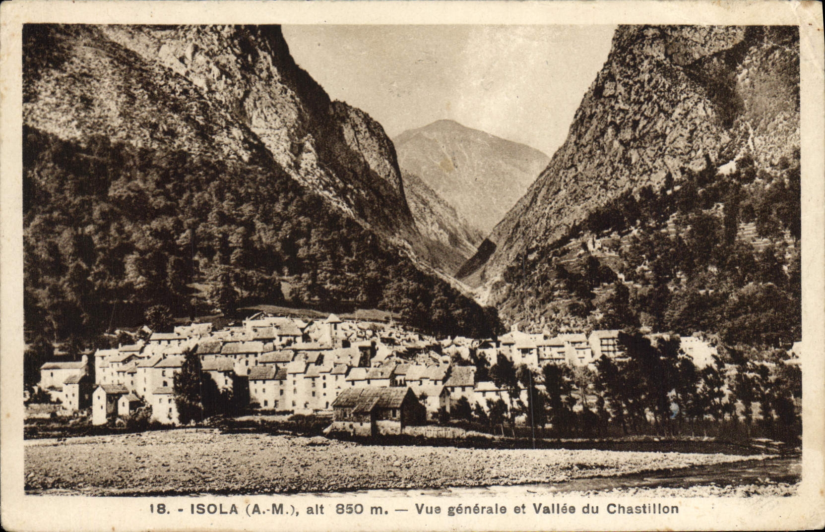 Isola (A.M.) — Vue générale et Vallée du Chastillon — Agnelli & Circuit, Phot. - Isola