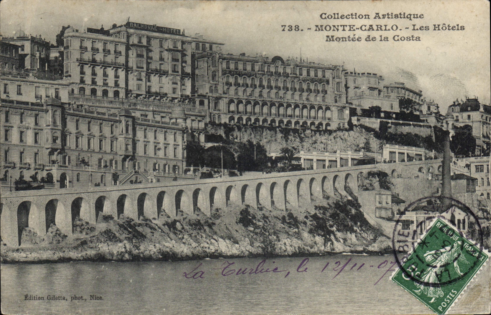 Monte-Carlo — Les Hôtels Montée de la Costa — Édition Giletta, phot. Nice