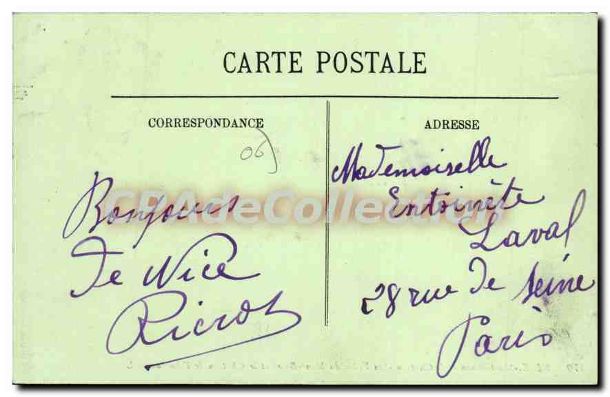CPA Nice Mont Boron et le Chateau Les Villas du Mont Boron et le Chateau de l'Anglais — Verso