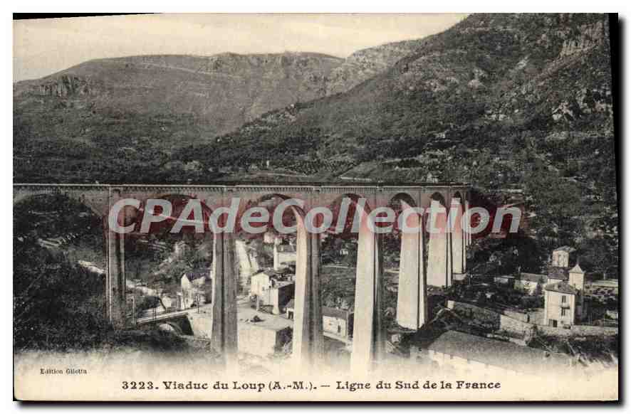 CPA Viaduc du Loup Ligne du Sud de la France