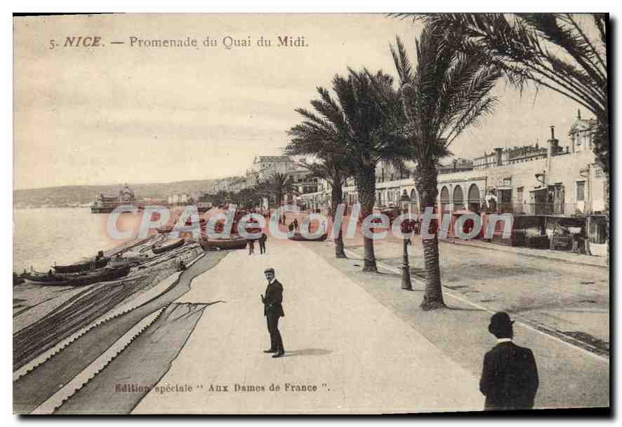 CPA Nice Promenade du quai du Midi